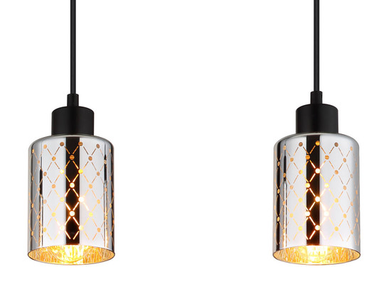 Globo Alonso E27 Hängeleuchte 3-fach 40W Schwarz Matt, Metall Ø9cm 54316-3H