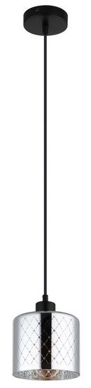 Globo Alonso E27 Hängeleuchte 40W Schwarz Matt, Metall Ø15cm 54316H