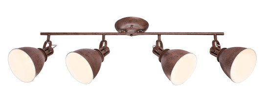 Globo Giorgio E14 Strahler 4-fach 40W Rostfarben, Metall 20cm 54647-4