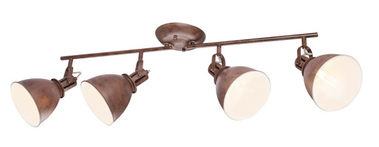 Globo Giorgio E14 Strahler 4-fach 40W Rostfarben, Metall 20cm 54647-4