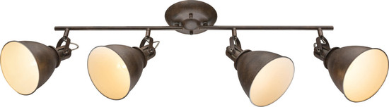 Globo Giorgio E14 Strahler 4-fach 40W Rostfarben, Metall 20cm 54647-4