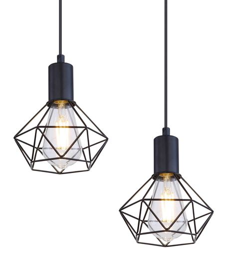 Globo Xara I Pendelleuchte 4-fach Schwarz, Metall Ø8cm 54802S-4