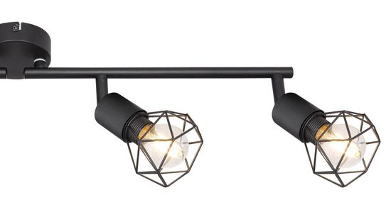 Globo Xara I Pendelleuchte 4-fach Schwarz, Metall Ø8cm 54802S-4