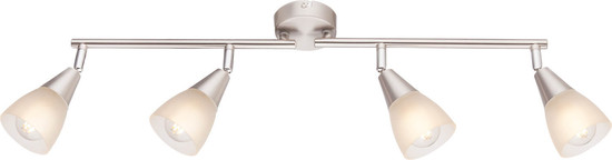 Globo Tadeus I E14 Strahler 4-fach 40W Nickel Matt, Metall Ø7,2cm 54919-4N