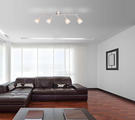 Globo Tadeus I E14 Strahler 4-fach 40W Nickel Matt, Metall Ø7,2cm 54919-4N