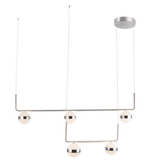 Globo Lovest LED Hängeleuchte 40W Warmweiß Nickel Matt, Metall Ø12cm 56008-5H1