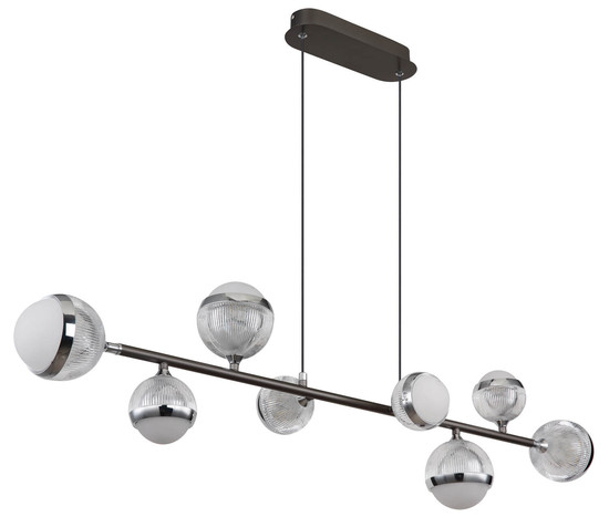 Globo Untsy LED Hängeleuchte 56W CCT Titanfarben Gebürstet, Metall Fernbedienung Nachtlicht Memoryfunktion 120cm 56011-8