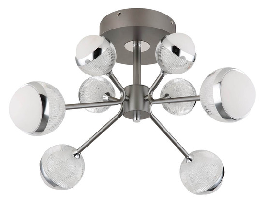 Globo LED Deckenleuchte Untsy 56W dimmbar Fernbedienung CCT warm-/tageslichtweiss Titanfarben gebürstet Metall Ø61cm