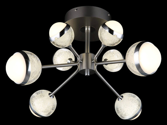Globo LED Deckenleuchte Untsy 56W dimmbar Fernbedienung CCT warm-/tageslichtweiss Titanfarben gebürstet Metall Ø61cm