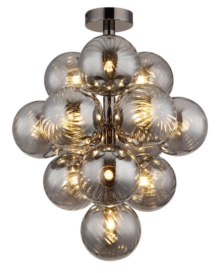 Globo Conor G9 Deckenleuchte 13-fach 4W Schwarz-Chrom, Metall Ø12cm 56146DG