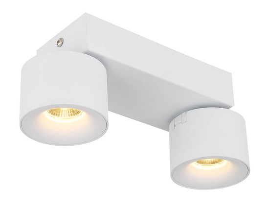 Globo Rae LED LED Strahler 2-fach 6W Warmweiß Weiß Matt, Metall Ø7,2cm 56961-2W