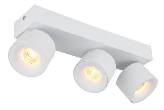 Globo Rae LED LED Strahler 3-fach 6W Warmweiß Weiß Matt, Metall Ø7,2cm 56961-3W