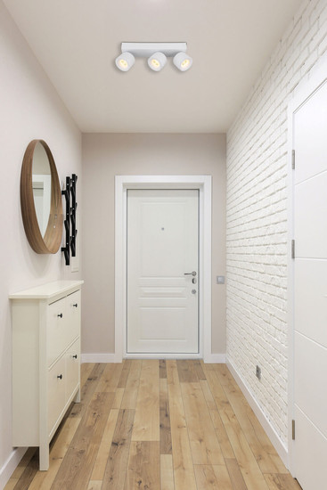 Globo Rae LED LED Strahler 3-fach 6W Warmweiß Weiß Matt, Metall Ø7,2cm 56961-3W