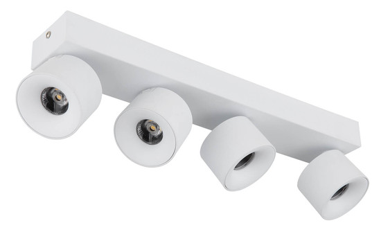 Globo Rae LED LED Strahler 4-fach 6W Warmweiß Weiß Matt, Metall Ø7,2cm 56961-4W