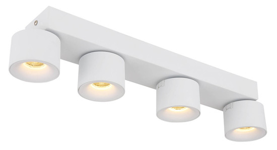 Globo Rae LED LED Strahler 4-fach 6W Warmweiß Weiß Matt, Metall Ø7,2cm 56961-4W