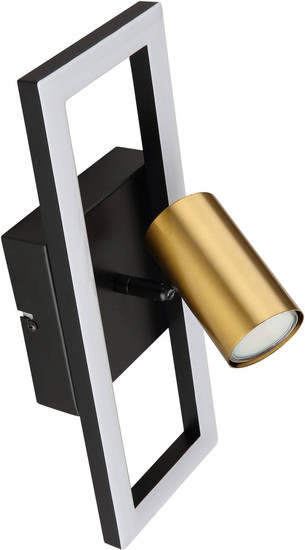 Globo Marrie LED Wandleuchte 12W Warmweiß Schwarz Matt, Metall 35cm 57032-1