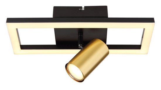 Globo Marrie LED Wandleuchte 12W Warmweiß Schwarz Matt, Metall 35cm 57032-1