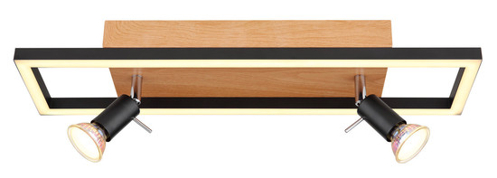 Globo Ida LED Deckenleuchte 18W Warmweiß Schwarz Matt, Metall 12,5cm 57034-2