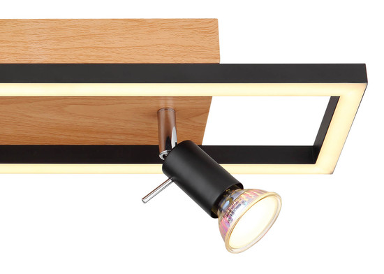 Globo Ida LED Deckenleuchte 18W Warmweiß Schwarz Matt, Metall 12,5cm 57034-2