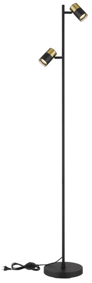 Globo Brisbon GU10 Stehleuchte 2-fach 5W Schwarz Matt, Metall Ø5,5cm 57850S