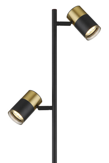 Globo Brisbon GU10 Stehleuchte 2-fach 5W Schwarz Matt, Metall Ø5,5cm 57850S