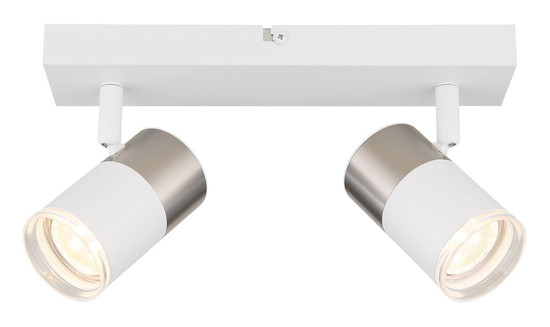 Globo Brisbon GU10 Strahler 2-fach 25W Weiß Matt, Metall Ø5,5cm 57851-2