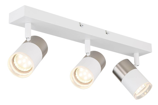 Globo Brisbon GU10 Strahler 3-fach 25W Weiß Matt, Metall Ø5,5cm 57851-3