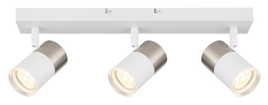Globo Brisbon GU10 Strahler 3-fach 25W Weiß Matt, Metall Ø5,5cm 57851-3