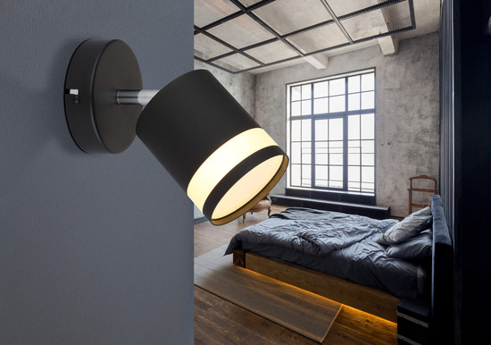 Globo Lucero GX53 Strahler 7W Warmweiß Schwarz Matt, Metall Ø8,2cm 57852-1