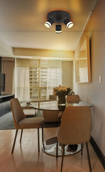 Globo Lucero GX53 Strahler 3-fach 7W Warmweiß Schwarz Matt, Metall Ø8,2cm 57852-3