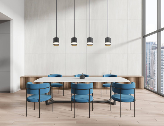 Globo Lucero GX53 Hängeleuchte 4-fach 7W Warmweiß Schwarz Matt, Metall Ø8,2cm 57852-4H