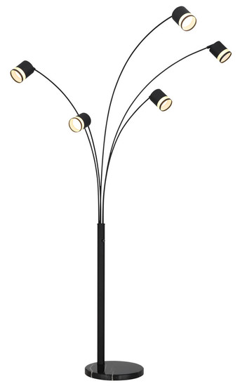 Globo Lucero GX53 Stehleuchte 5-fach 7W Warmweiß Schwarz Matt, Metall Ø8,2cm 57852S