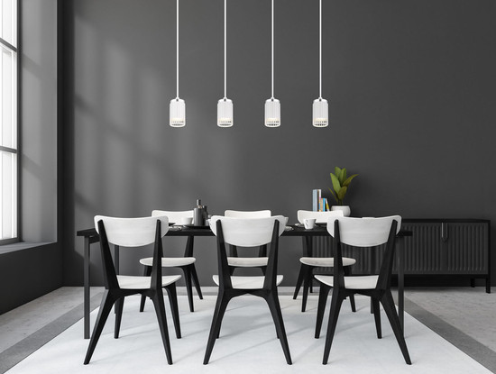 Globo Korben GU10 Hängeleuchte 4-fach 25W Weiß Matt, Metall Ø6cm 57906-4HW