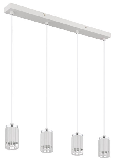 Globo Korben GU10 Hängeleuchte 4-fach 25W Weiß Matt, Metall Ø6cm 57906-4HW