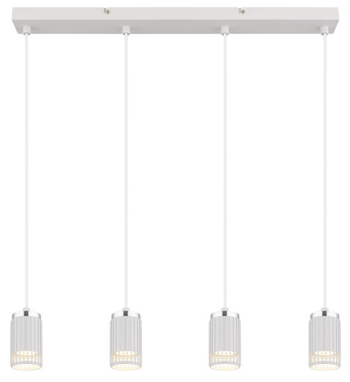 Globo Korben GU10 Hängeleuchte 4-fach 25W Weiß Matt, Metall Ø6cm 57906-4HW