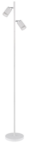 Globo Stehleuchte Korben 2-flammig GU10 Weiß matt Metall Aluminium 158cm
