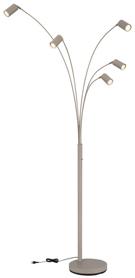 Globo Robby GU10 Stehleuchte 5-fach 35W Sandfarben Matt, Metall Ø5,5cm 57910-5SSA