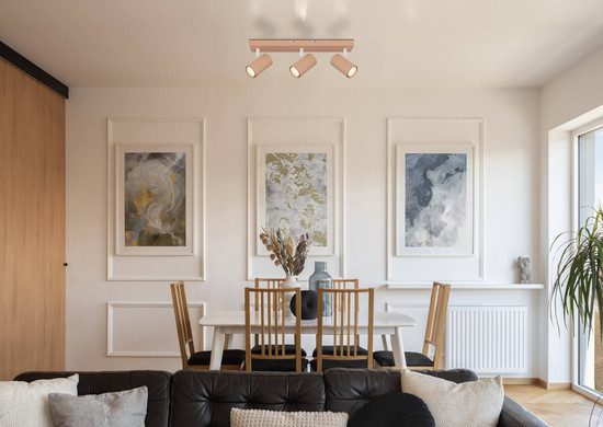 Globo Robby GU10 Strahler 3-fach 35W Pfirsichfarben Matt, Metall Ø5,5cm 57911-3P