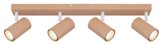 Globo Robby GU10 Strahler 4-fach 35W Pfirsichfarben Matt, Metall Ø5,5cm 57911-4P