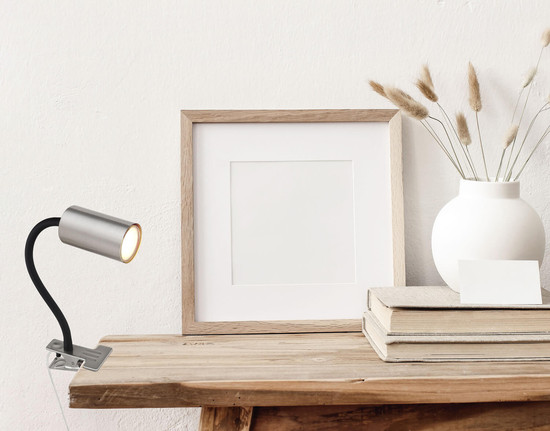 Globo Robby GU10 Klemmstrahler 25W Nickel Matt, Metall Ø5,5cm 57911K