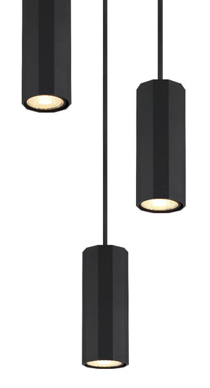 Globo Pendelleuchte James 3-flammig GU10 Schwarz matt Metall Aluminium Ø21cm