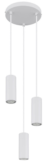 Globo Pendelleuchte James 3-flammig GU10 Weiß matt Metall Aluminium Ø21cm