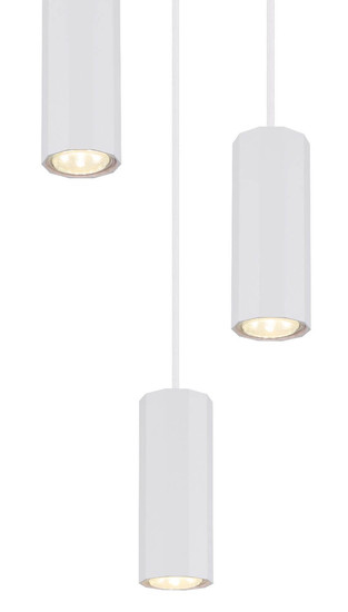 Globo Pendelleuchte James 3-flammig GU10 Weiß matt Metall Aluminium Ø21cm
