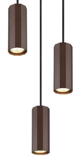 Globo James GU10 Hängeleuchte 3-fach 25W Bronzefarben Matt, Metall Ø6cm 57919-3H