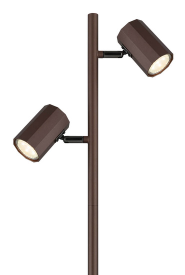 Globo James GU10 Stehleuchte 2-fach 5W Bronzefarben Matt, Metall Ø6cm 57919S