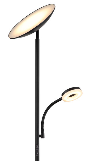 Globo Skopo LED Deckenfluter 20W CCT Schwarz Matt, Metall Ø25cm 58011