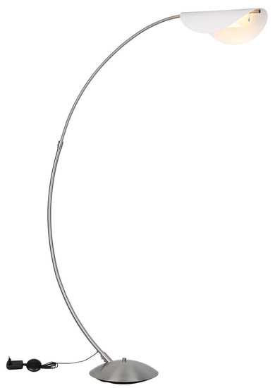 Globo Robles LED Stehleuchte 20W Warmweiß Nickel Matt, Metall Memoryfunktion 182cm 58032N