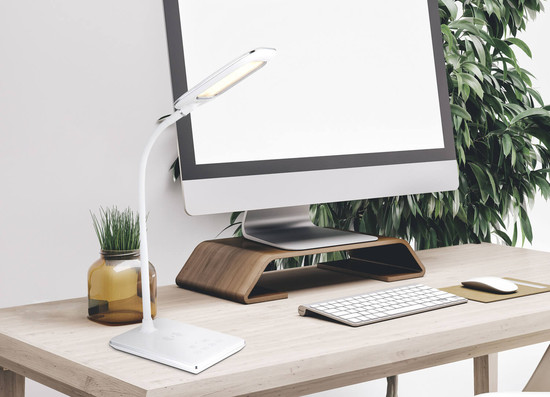 Globo Hekla LED Tischleuchte 5W CCT Weiß 56cm 58298