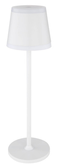 Globo Ridley LED Tischleuchte 4,60W Warmweiß IP54 Weiß Matt, Metall Ø11cm 58433W