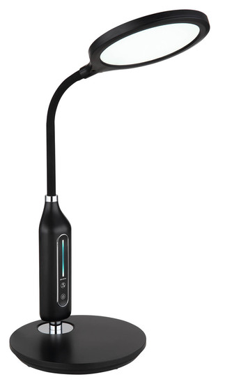 Globo Fruggy LED Tischleuchte 9W CCT Schwarz Matt Memoryfunktion Ø15cm 58435B